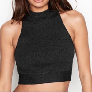 Victoria’s Secret Charcoal Grey Knit Hater with Hook Closure Back